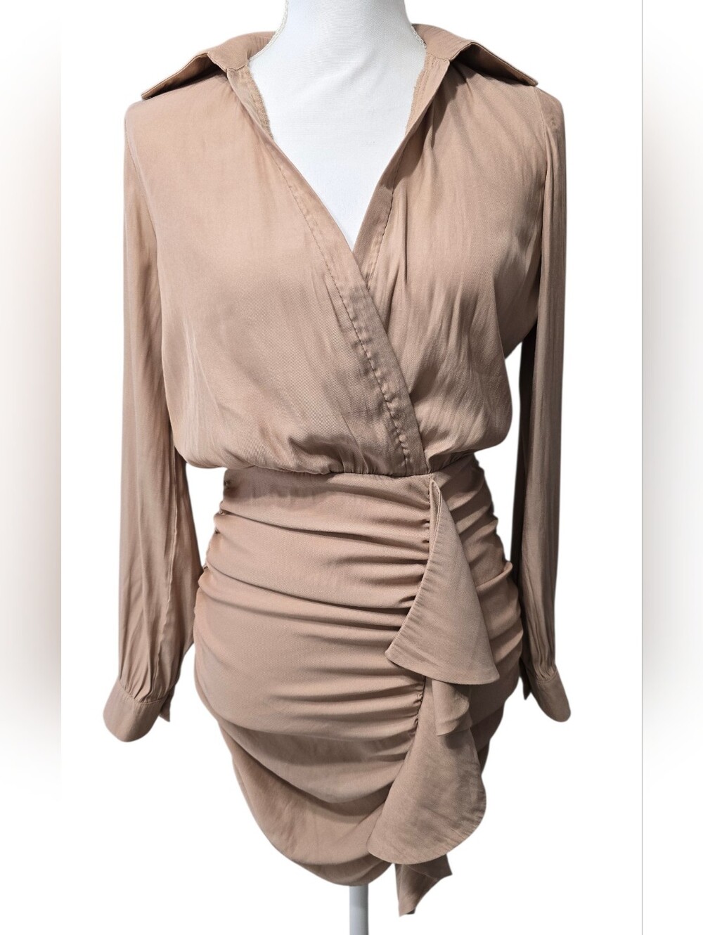 Forever 21 Neutral Beige/ Tan Lightweight Mini Dress